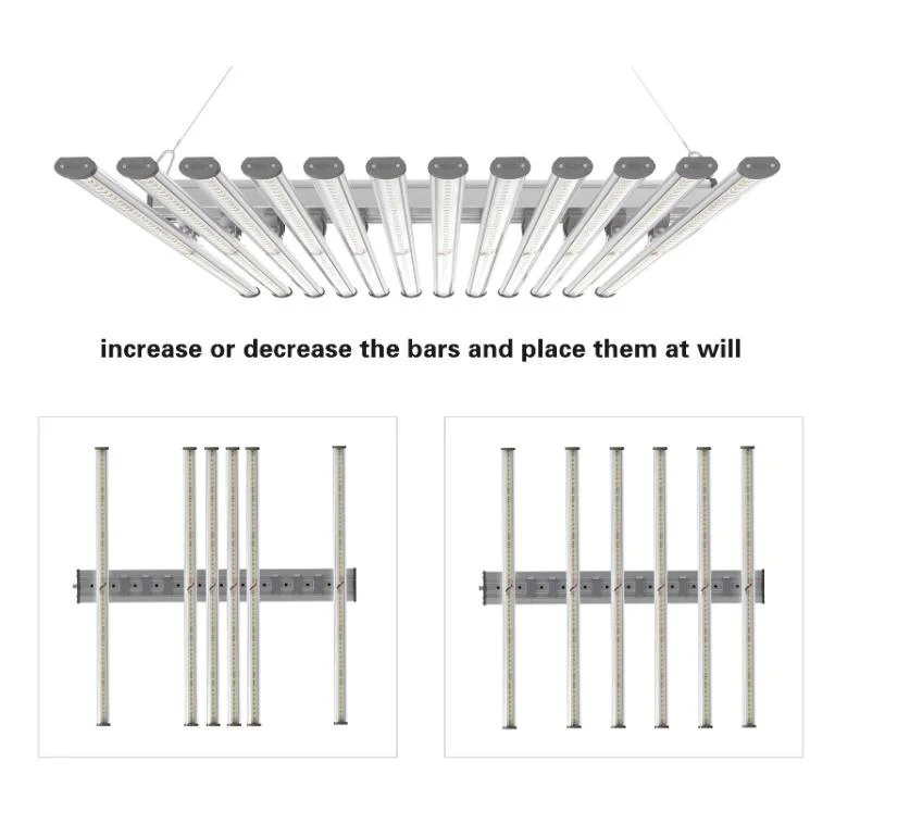 Hydroponic Greenhouse 10 Bars 640W 800W 1000W Full Spectrum LED Grow Light for Indoor Plant