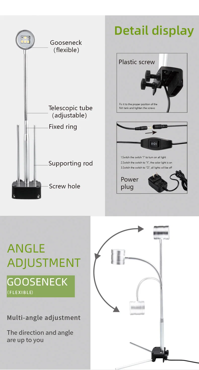 5W LED Aquarium Lights for Landscaping with Adjustable Height Function (MA06-A6)