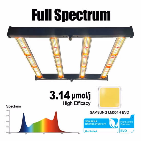 접히는 가득 차있는 스펙트럼 Lm301b LED 칩 상업적인 원예 680W LED는 빛을 성장합니다
